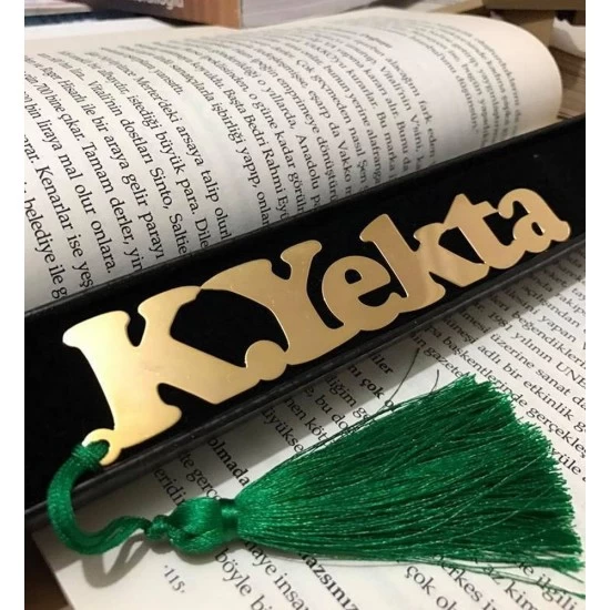 Kişiye Özel - Metal İsimli Kitap Ayracı, Saat, Tasarım Saat, Farklı Saat