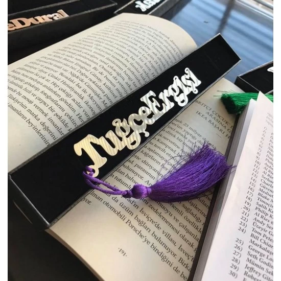 Kişiye Özel - Metal İsimli Kitap Ayracı, Saat, Tasarım Saat, Farklı Saat