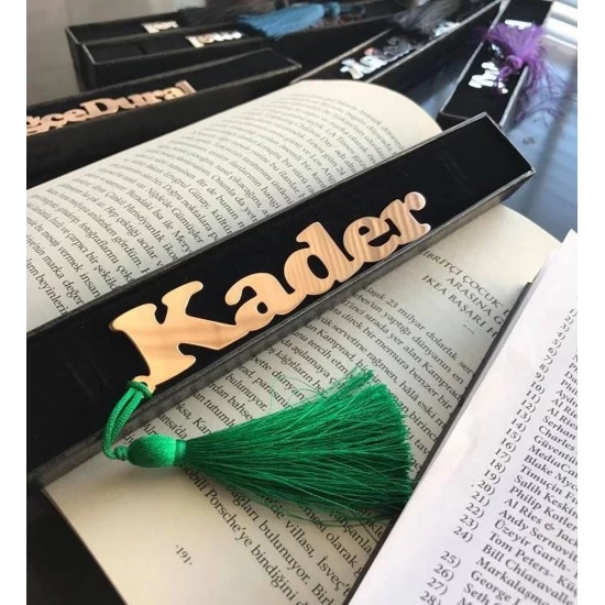 Kişiye Özel - Metal İsimli Kitap Ayracı, Saat, Tasarım Saat, Farklı Saat