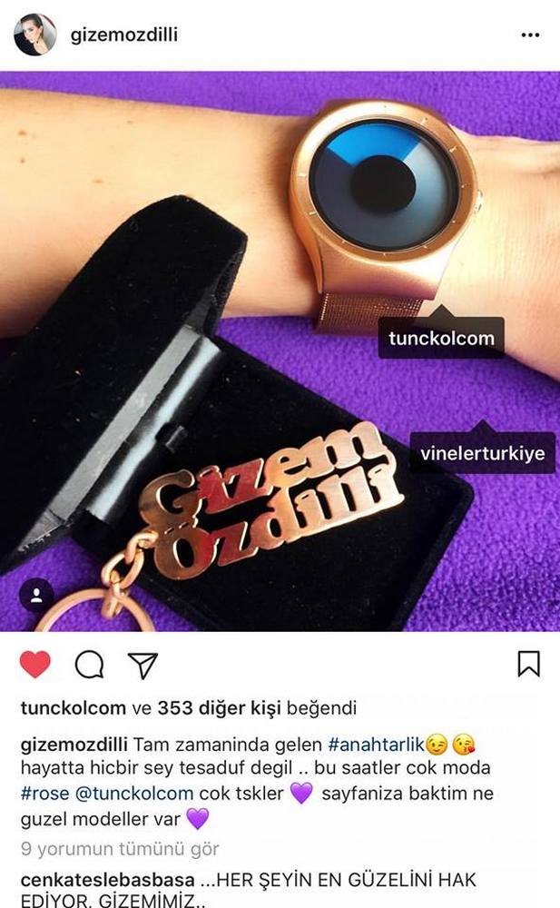 GİZEM ÖZDİLLİ TUNÇKOL COOL WATCH